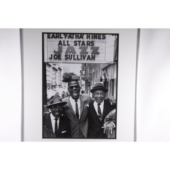 Vintage William Claxton framed print Earl ‘Fatha’ Hines All Stars Jazz photo - Picture 9 of 9